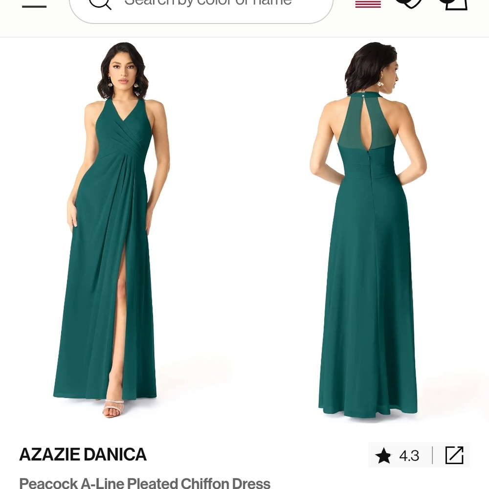 Azazie Danica Bridesmaid Dress Size 10